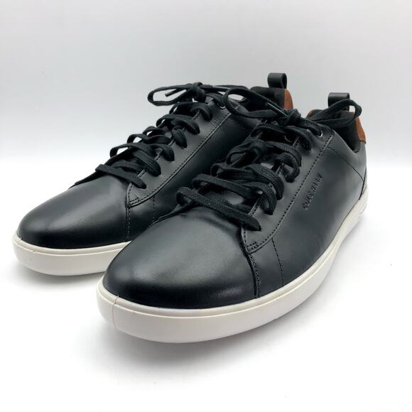 Cole Haan Mens Grand Plus Crosscourt Sneakers US 12 Wide Black Tan Leather NIB - Picture 5 of 11
